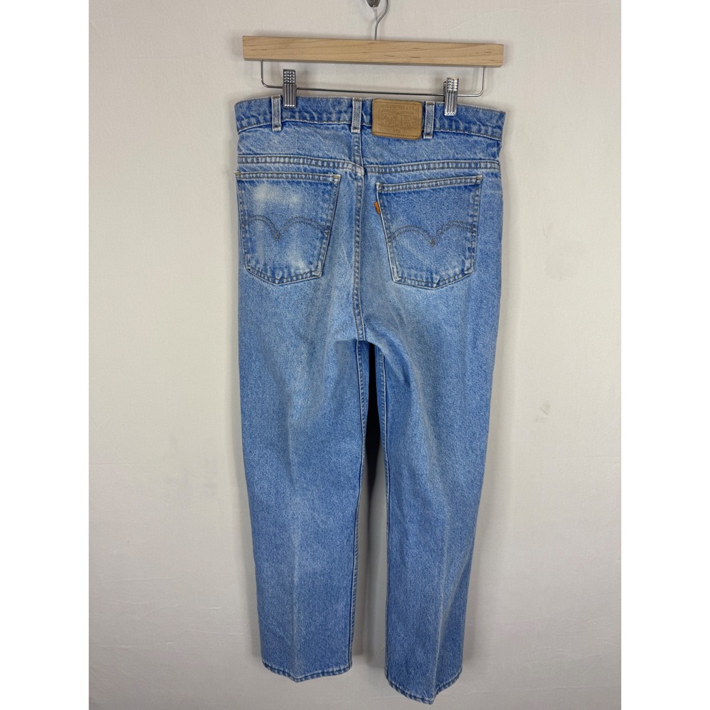 Vintage Levis 619 Orange Tab Jeans Mens fits 32X28 Light Wash Canada Denim - Picture 2 of 11